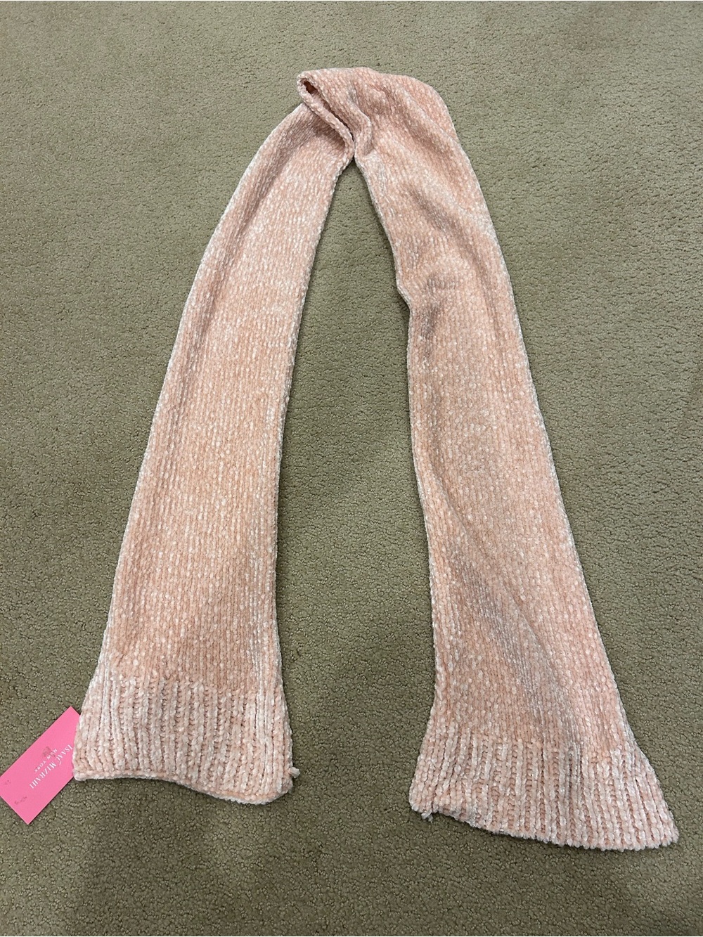 Isaac Mizrahi Blush Pink Chenille Scarf